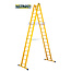 STALTOR Dubbele GVK ladder 2x16 sporten met stabibalk