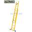 STALTOR 2-delige GVK opsteekladder 2x8 sporten met stabibalk