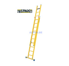 2-delige GVK opsteekladder 2x10 sporten met stabibalk