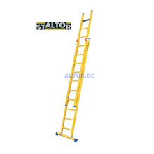 2-delige GVK opsteekladder 2x10 sporten met stabibalk