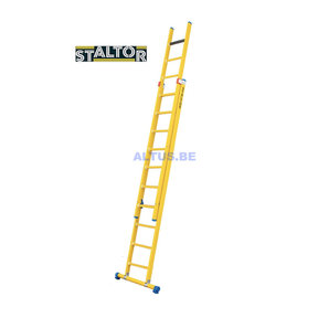 2-delige GVK opsteekladder 2x10 sporten met stabibalk