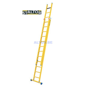 2-delige GVK opsteekladder 2x12 sporten met stabibalk