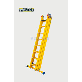 3-delige GVK opsteekladder 3x8 sporten met stabibalk