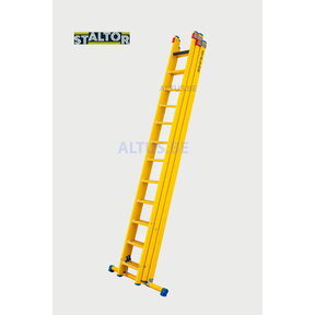 3-delige GVK opsteekladder 3x12 sporten met stabibalk