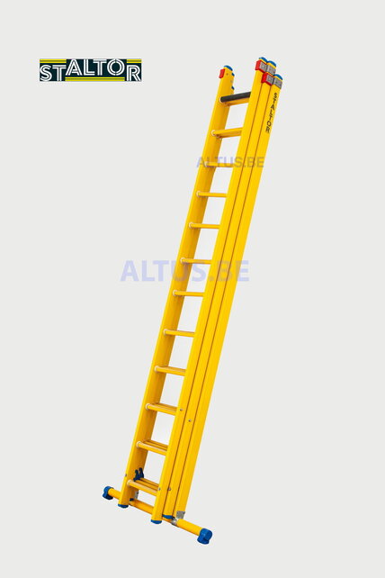 3-delige GVK opsteekladder 3x12 sporten met stabibalk