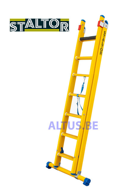 2-delige GVK omvormladder 2x7 sporten met stabibalk