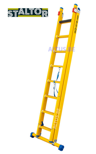 2-delige GVK omvormladder 2x8 sporten met stabibalk