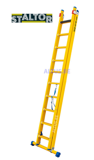 2-delige GVK omvormladder 2x10 sporten met stabibalk