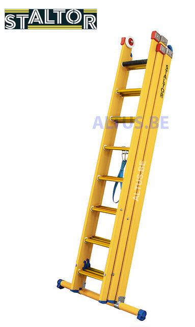 3-delige GVK omvormladder 3x8 sporten met stabibalk