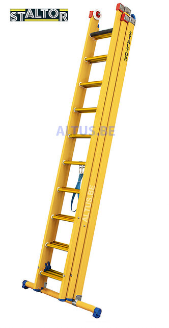 3-delige GVK omvormladder 3x10 sporten met stabibalk