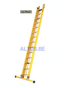 2-delige GVK schuifladder met touw 2x14 sporten met stabibalk
