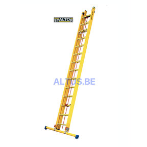 2-delige GVK schuifladder met touw 2x14 sporten met stabibalk
