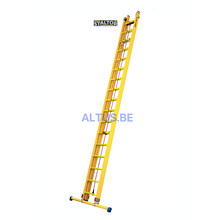 2-delige GVK schuifladder met touw 2x17 sporten met stabibalk