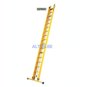 2-delige GVK schuifladder met touw 2x17 sporten met stabibalk