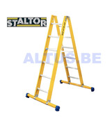 Dubbele GVK ladder 2x6 alu sporten met stabibalk