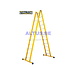 STALTOR Dubbele GVK ladder 2x12 alu sporten met stabibalk