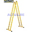 STALTOR Dubbele GVK ladder 2x14 alu sporten met stabibalk
