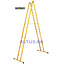 STALTOR Dubbele GVK ladder 2x18 alu sporten met stabibalk