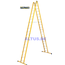 STALTOR Dubbele GVK ladder 2x20 alu sporten met stabibalk
