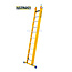 STALTOR 2-delige GVK opsteekladder 2x10 alu sporten met stabibalk