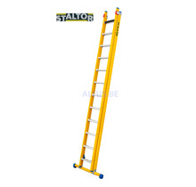 2-delige GVK opsteekladder 2x12 alu sporten met stabibalk