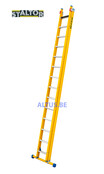 2-delige GVK opsteekladder 2x14 alu sporten met stabibalk