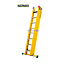 STALTOR 3-delige GVK opsteekladder 3x8 alu sporten met stabibalk