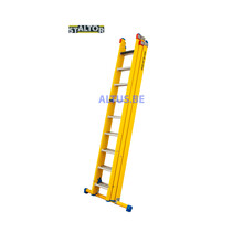 3-delige GVK opsteekladder 3x9 alu sporten met stabibalk