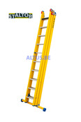 3-delige GVK opsteekladder 3x10 alu sporten met stabibalk