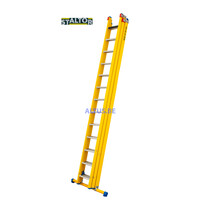 3-delige GVK opsteekladder 3x13 alu sporten met stabibalk