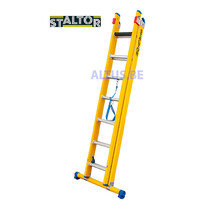 2-delige GVK omvormladder 2x7 alu sporten met stabibalk