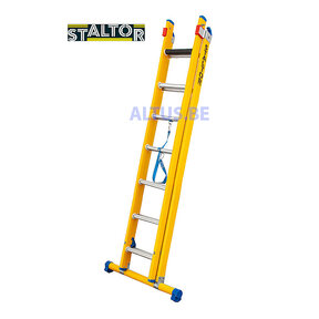 2-delige GVK omvormladder 2x7 alu sporten met stabibalk