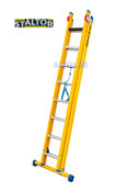 2-delige GVK omvormladder 2x8 alu sporten met stabibalk