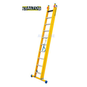2-delige GVK omvormladder 2x10 alu sporten met stabibalk