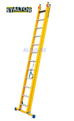 2-delige GVK omvormladder 2x12 alu sporten met stabibalk