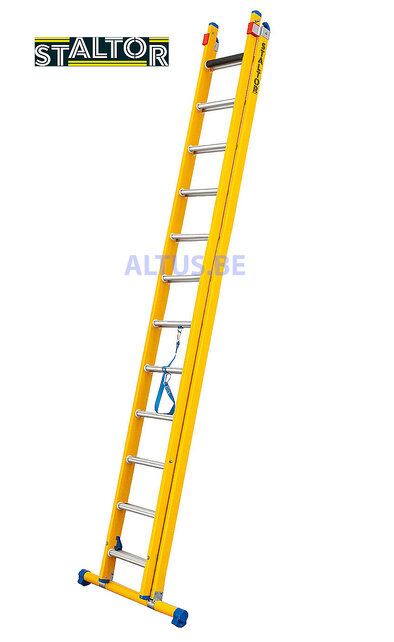 2-delige GVK omvormladder 2x12 alu sporten met stabibalk