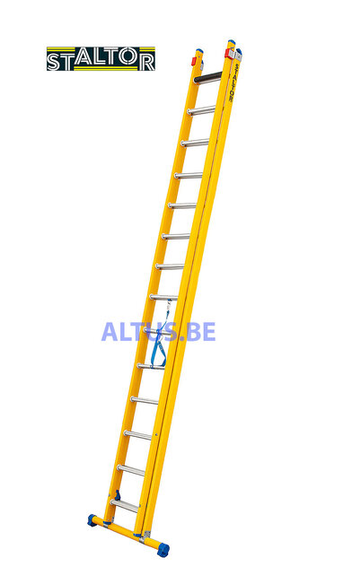 2-delige GVK omvormladder 2x14 alu sporten met stabibalk