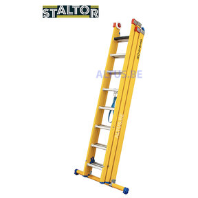 3-delige GVK omvormladder 3x8 alu sporten met stabibalk