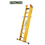 STALTOR 3-delige GVK omvormladder 3x8 alu sporten met stabibalk