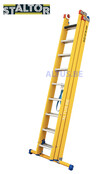 3-delige GVK omvormladder 3x9 alu sporten met stabibalk