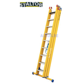 3-delige GVK omvormladder 3x9 alu sporten met stabibalk