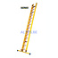 STALTOR 2-delige GVK schuifladder met touw 2x14 alu sporten met stabibalk