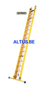 2-delige GVK schuifladder met touw 2x16 alu sporten met stabibalk