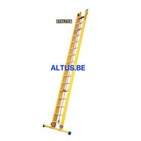 2-delige GVK schuifladder met touw 2x16 alu sporten met stabibalk