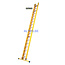 STALTOR 2-delige GVK schuifladder met touw 2x18 alu sporten met stabibalk