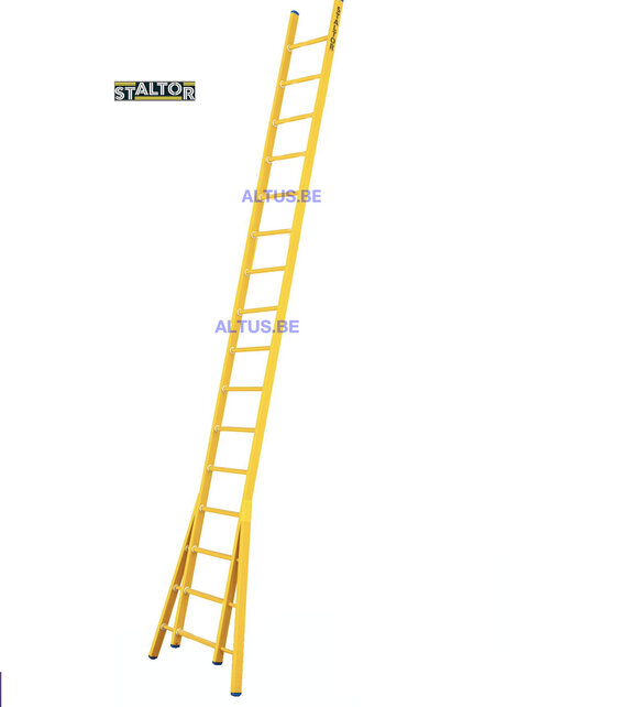 Enkele GVK ladder 16 sporten  verbrede basis opengaande bomen