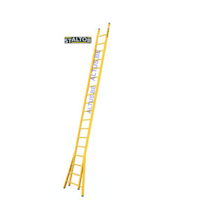 Enkele GVK ladder 18 sporten  verbrede basis opengaande bomen
