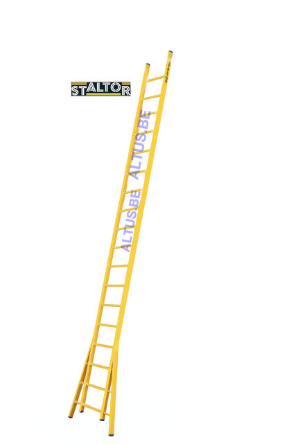 Enkele GVK ladder 18 sporten  verbrede basis opengaande bomen