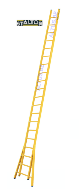 Enkele GVK ladder 20 sporten  verbrede basis opengaande bomen