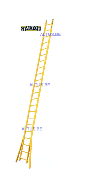 Enkele GVK ladder 22 sporten  verbrede basis opengaande bomen